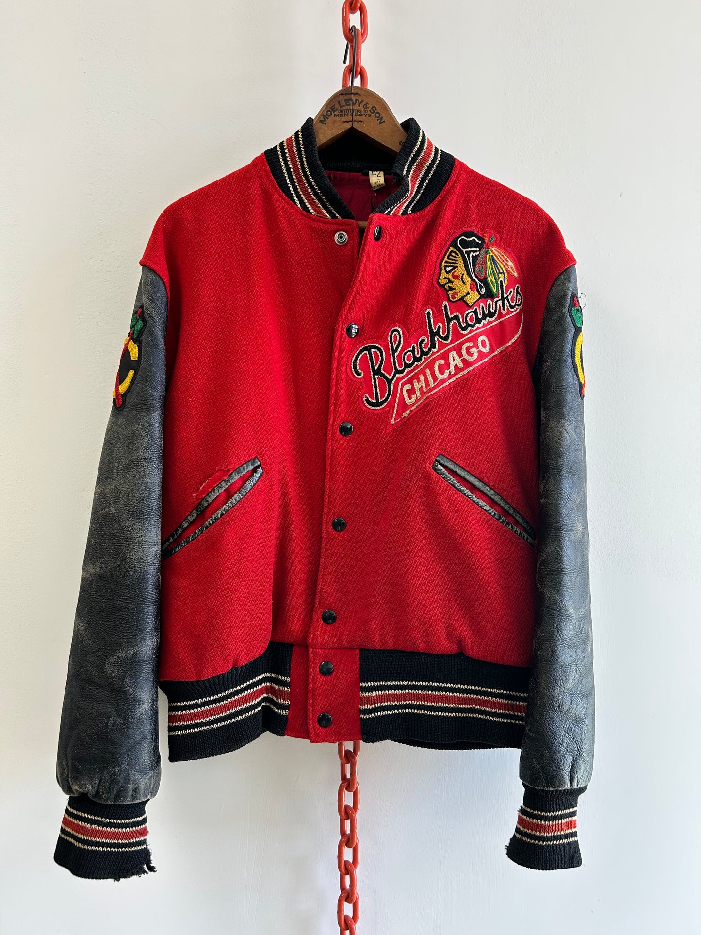 1960s Chicago Blackhawks Varsity Jacket (M)